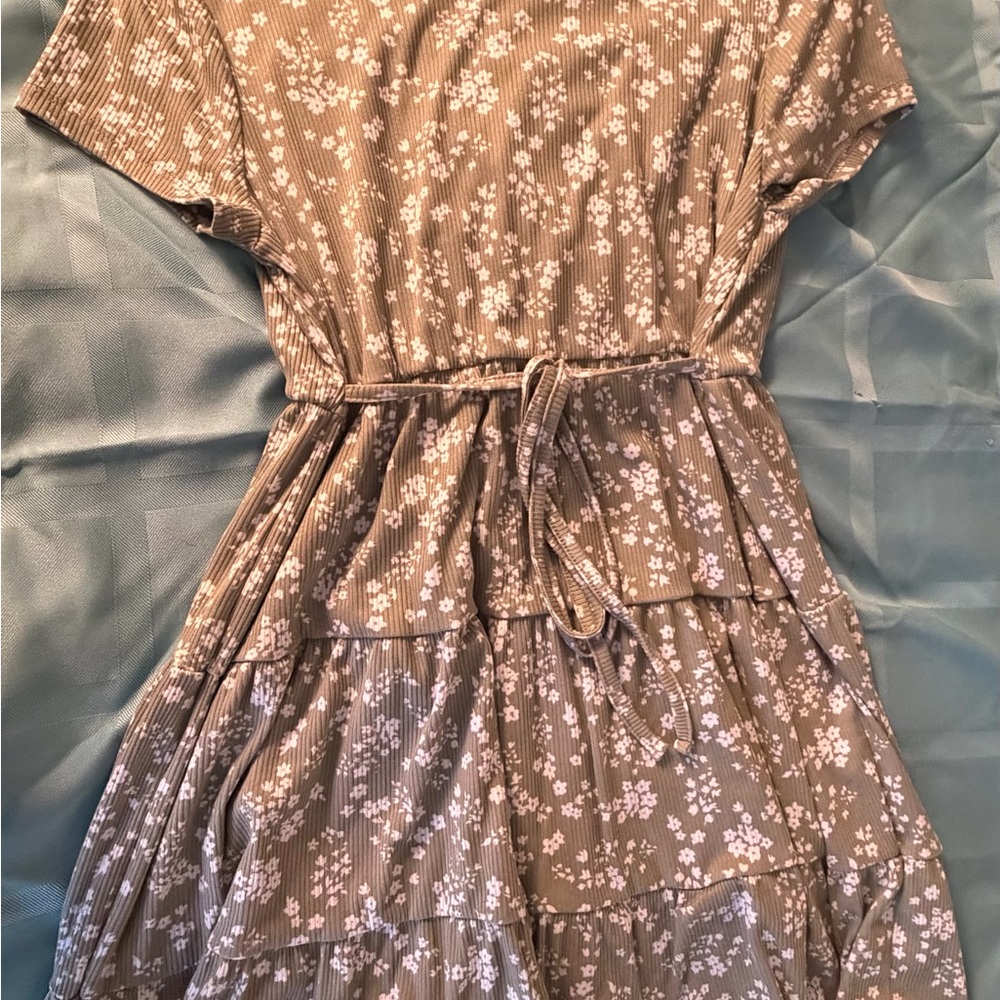 Derek Heart Mint and White Floral Dress - Picture 2 of 5